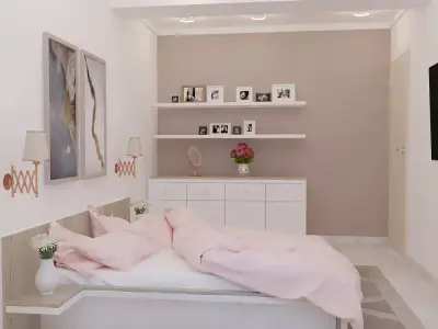 COZY BEDROOM 3D model