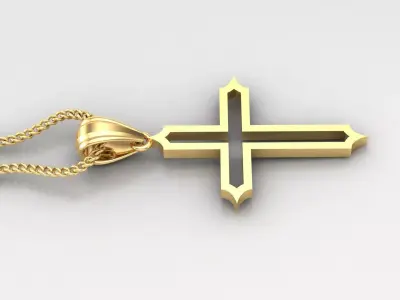 Cross Light Gold 4CP030 3DM STL 3D print model