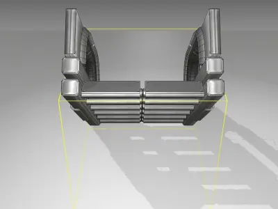 Futuristic Stairs - 3 - Basic Textures Low-poly 3D model
