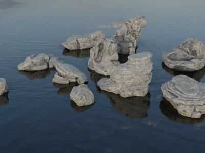 Stone pack Low-poly 3D model