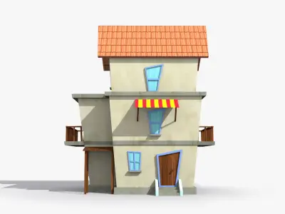 Cartoon House  l Low-poly 3D model