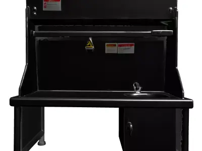 Stainless Steel Lab Sink Unit Low-poly 3D model