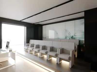 Office 3d corona 3d max 2020 3D model