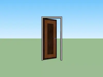 Doors  wood Low-poly 3D model