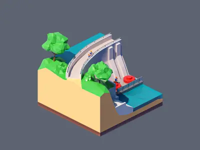 land 98A Low-poly 3D model