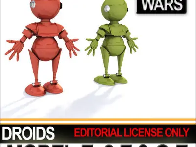 Star Wars Model-E Droids 2-E Q-E 3D model