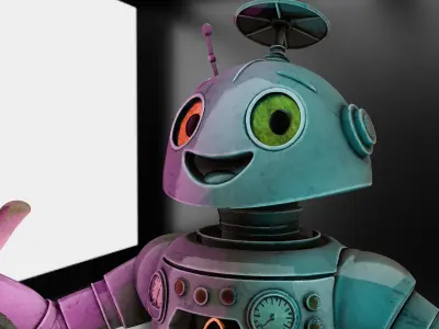 Retro-Futuristic Companion Bot - 3D Print 3MF and STL 3D print model