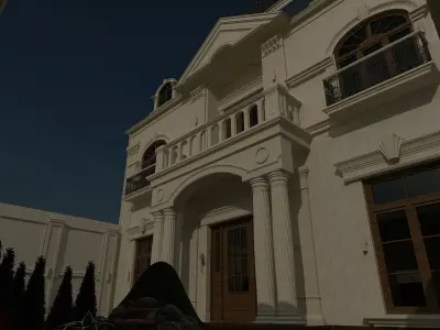 fashionable classic exterior house 3D model