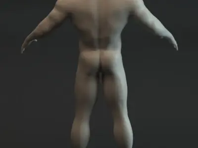 Synthetic humanoid male 2 3D model