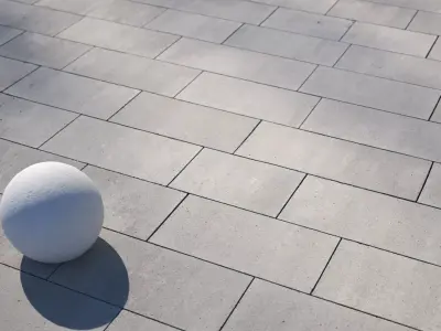 Concrete pavement seamless tile texture 3D model