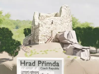Castle Primda Medieval Czech Fortress  by Ing Karl Artstudio 3D model