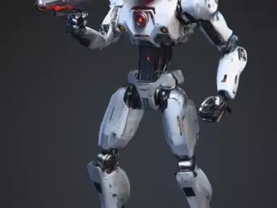 robo Cyberpunk Low-poly 3D model