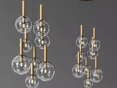 Bonito Glass Pendant Light 3D model