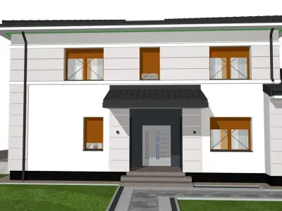 modern house for 3d rendering and for games and for twinmotion 3D model