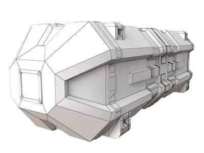 Cargo Box Low-poly 3D model
