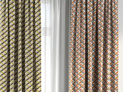 Curtain Set 171 3D model