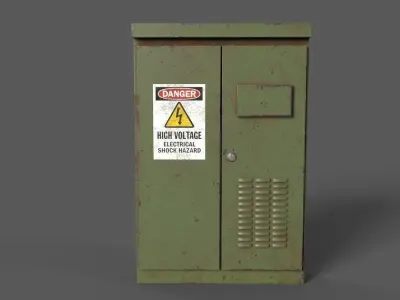 power distribution box Low-poly 3D model