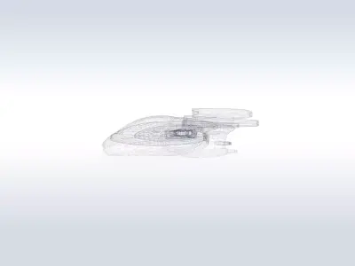 Futuristic Sci-Fi Flying Drone Robot with Cockpit 56 3D model