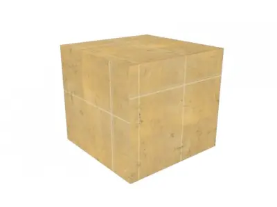 Building set 2 wooden bench Low-poly 3D model