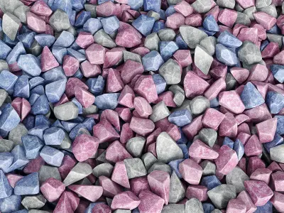 Stone river decorative 3D model
