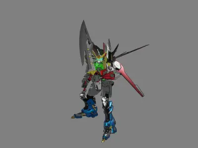 Attacker Gundam B 3 3D model