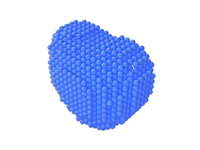 Voxel Heart Round Style v1 002 3D model