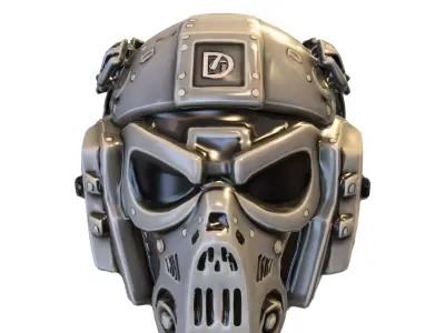 helmet military Low-poly 3D model