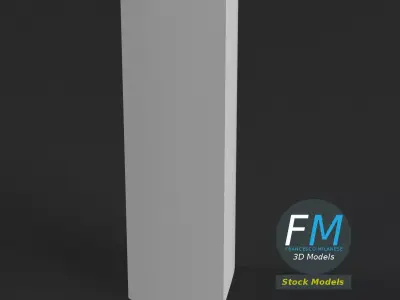 Trifold mockup half open 3D model