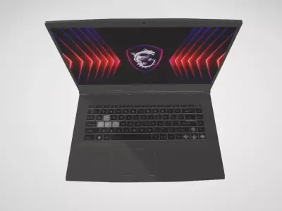 Laptop Msi Thin 15 B13UCX2080VN Low-poly 3D model
