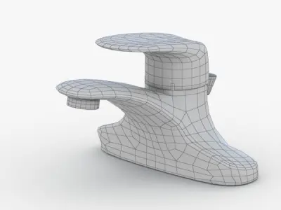 1646 - Water Tap Low-poly 3D model