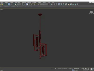 FLAMBEAU CHANDELIER Low-poly 3D model