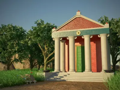 Free Roman temple  Free low-poly 3D model
