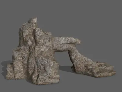 Rock Set Low-poly 3D model 30