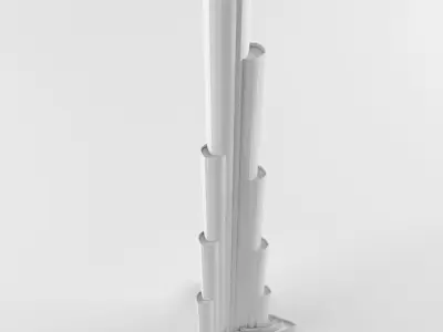 Burj Khalifa Low Poly  Low-poly 3D model