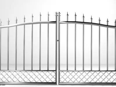 Steel Door Gate Type 2 3D model