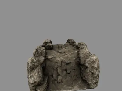 old bridge 012 Low-poly 3D model