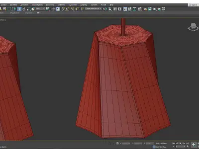 Castle Swing Mini Pendant Light Low-poly 3D model