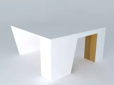 architect set desk with light Free 3D model