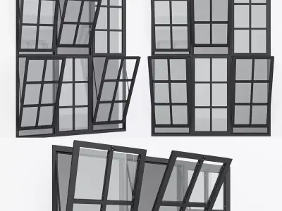 Aluminium window 12 3D model