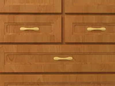 Closet - gabinete with 4 doors and 6 drawers 3D model