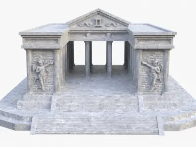 TEMPLE OF GEMINI - Templo de Geminis - Casa de Geminis Low-poly 3D model