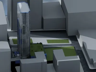 Tower-01 Skyscraper 3D model