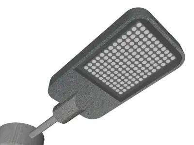 Concrete Lamp Post - Light Pole - Light Post - Street Light 04 3D model