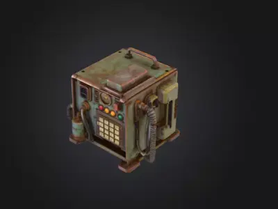 Retro Power Terminal Low-poly 3D model