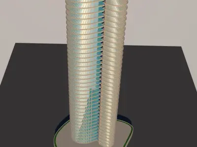 Apartment skyscraper 3D model
