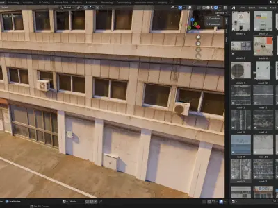 City Building Kit - 120 Realistic Assets for Blender Low-poly 3D model