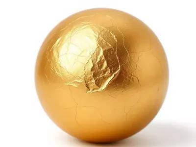 Gold Leaf Cracked HQ PBR Textures Set Texture