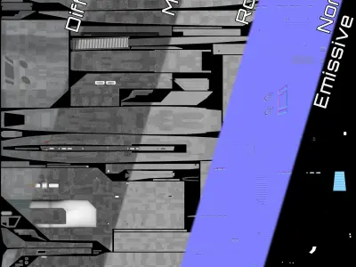 Star Trek Malachowski-Class Starship Low-poly 3D model