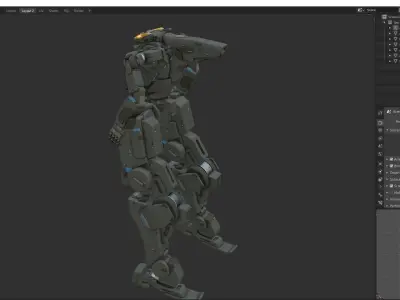 scifi-model555 robot 3D model