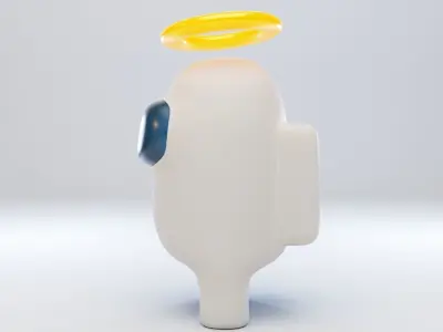 Among Us Angel Halo Character 3D model